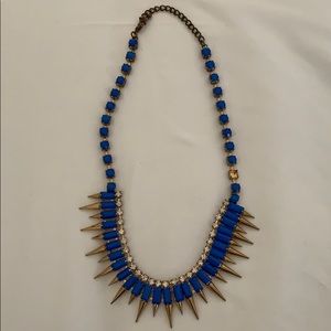 Spiky necklace- blue